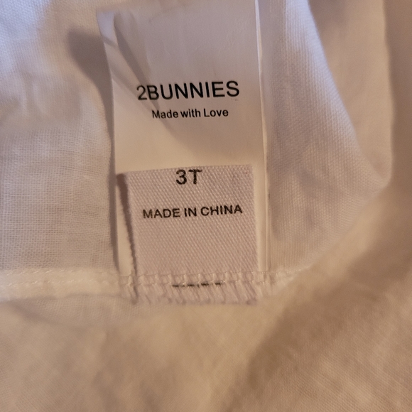 2BUNNIES Toddler Flower Girl Dress White 3T - Picture 5 of 8